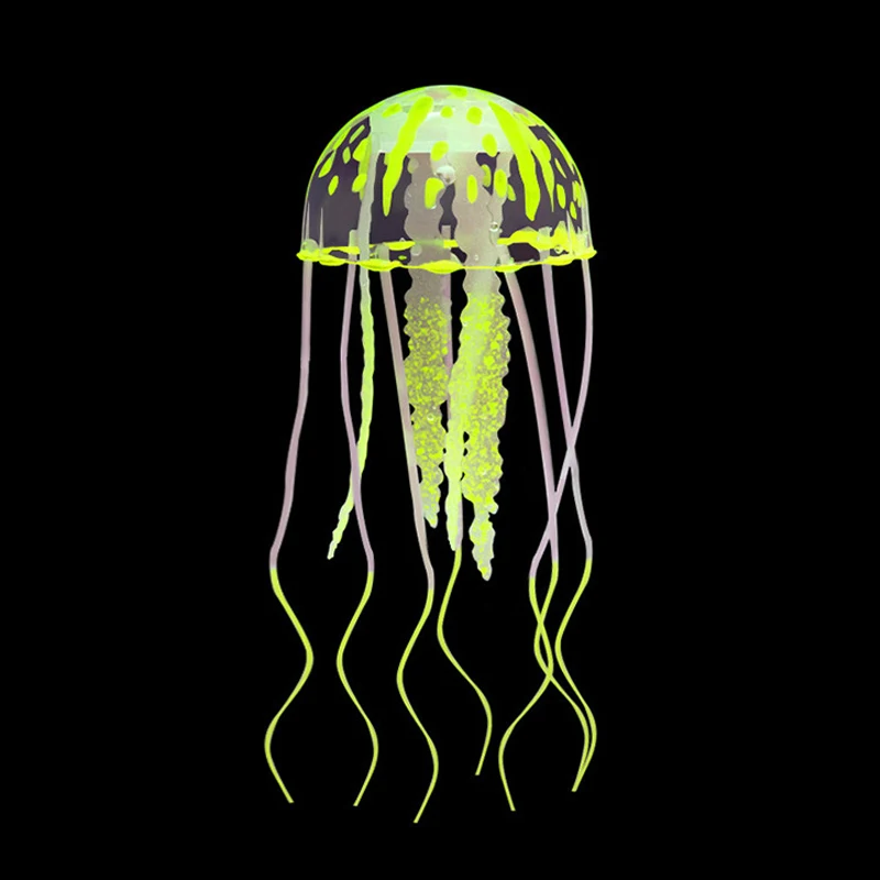 Creative simulation luminous mini jellyfish aquarium decorative fish tank underwater luminous landscape home decoration