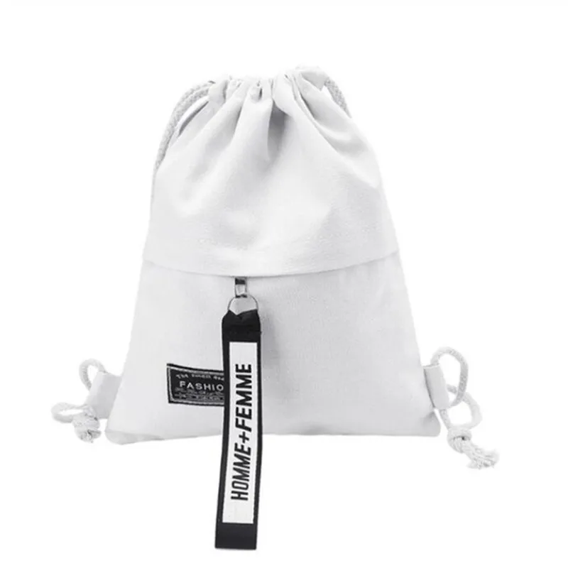 Canvas Drawstring Mochila, Escola Gym Bag, Canvas Storage Pack, Mochila Bolsa para Adolescente