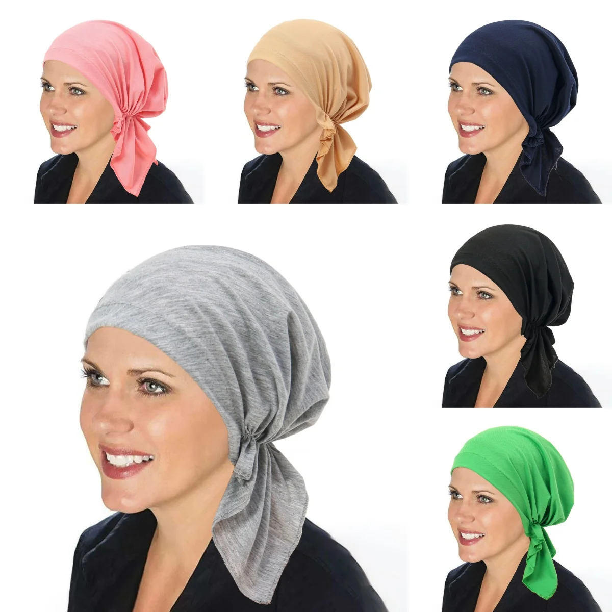 

New Soft Elastic Women Turban Caps Muslim Fashion Headscarf Bonnet Pre-Tied Hijab Headwrap Cap Lady Hair Loss Chemo Cap