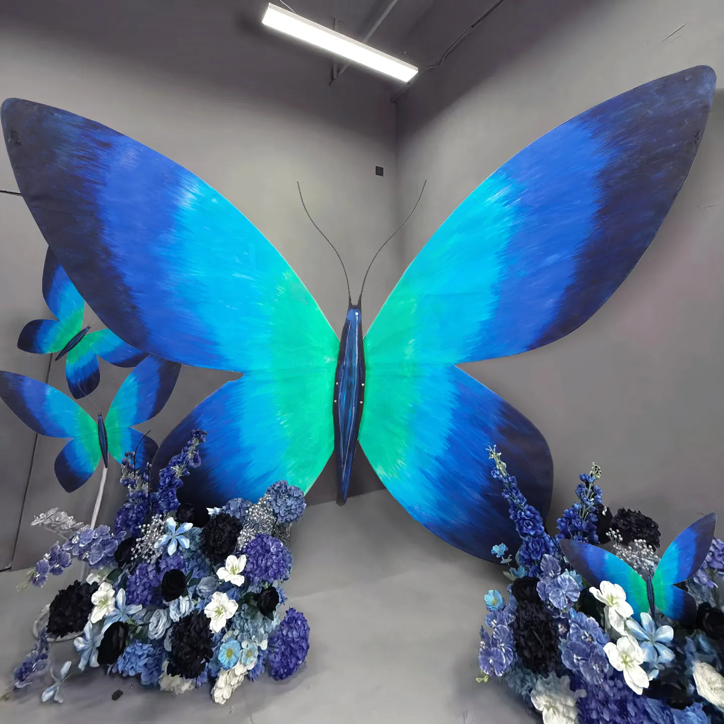 CX large-scale simulated butterfly decoration landscaping shopping mall Meichen ornament window scene green plant layout