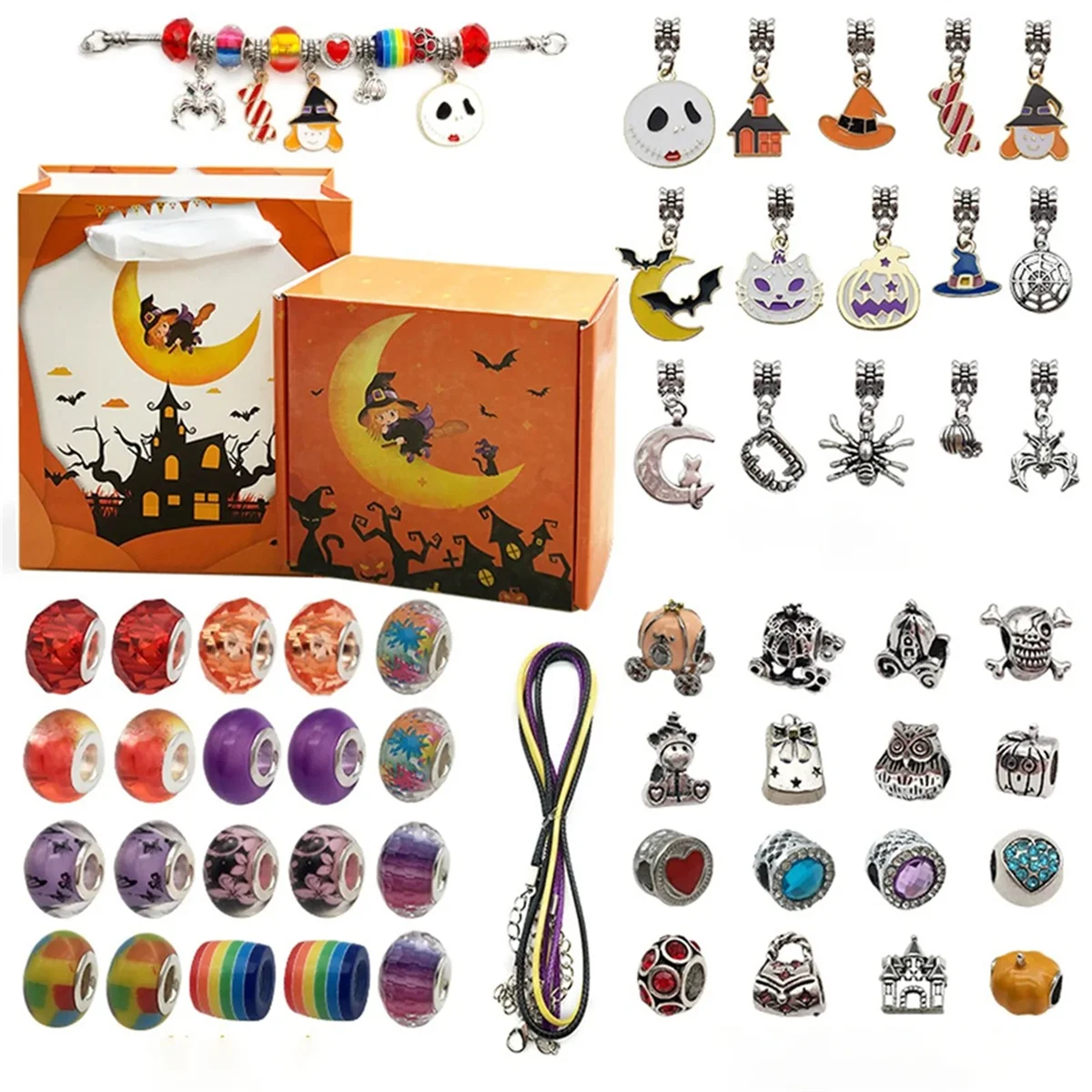 

CGS-Premium Halloween Advents Calendar 2024 Girl DIY Bracelet Making Kit