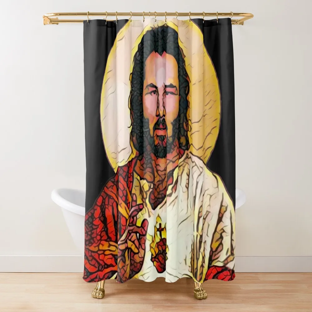 Holy Keanu - T-Shirts, Gadgets & Face Masks Shower Curtain Shower Waterproof Waterproof Fabric Shower Anime Bathroom Curtain