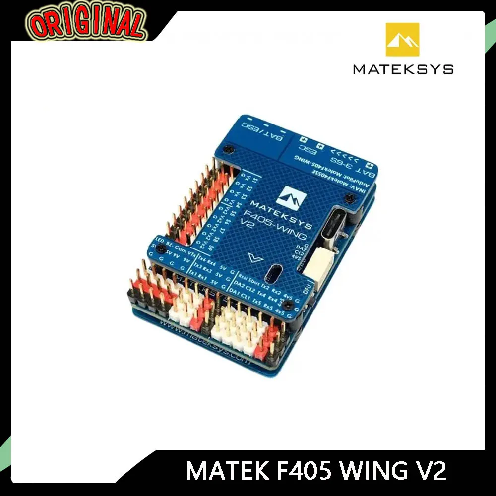 

MATEKSYS F405 WING V2 Flight Controller (STM32F405RGT6) w/Built-in ICM42688P&OSD&SD Slot for ArduPilot&INAV RC Fixed Wing