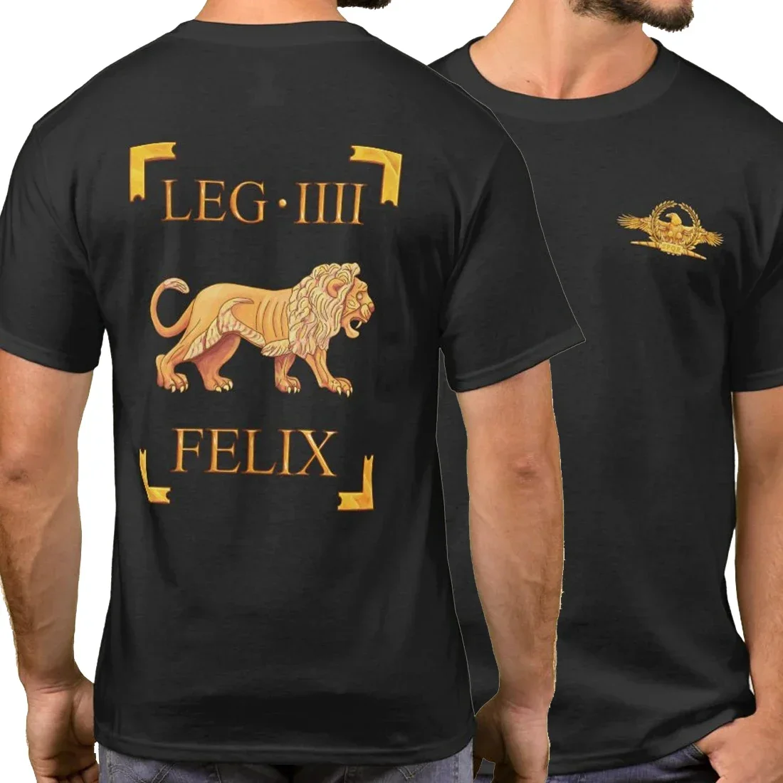 Roman Empire Legio IV Flavia Felix Lion Emblem Vexillum T-Shirt. Summer Cotton Short Sleeve O-Neck Mens T Shirt New S-3XL