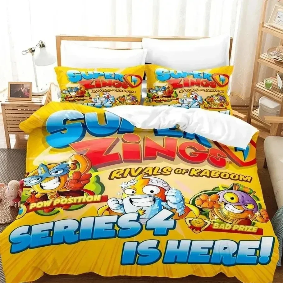 3D Print Super Zings Bedding Set Boys Girls Twin Queen King Size Duvet Cover Pillowcase Bed boys Adult Home Textileextile