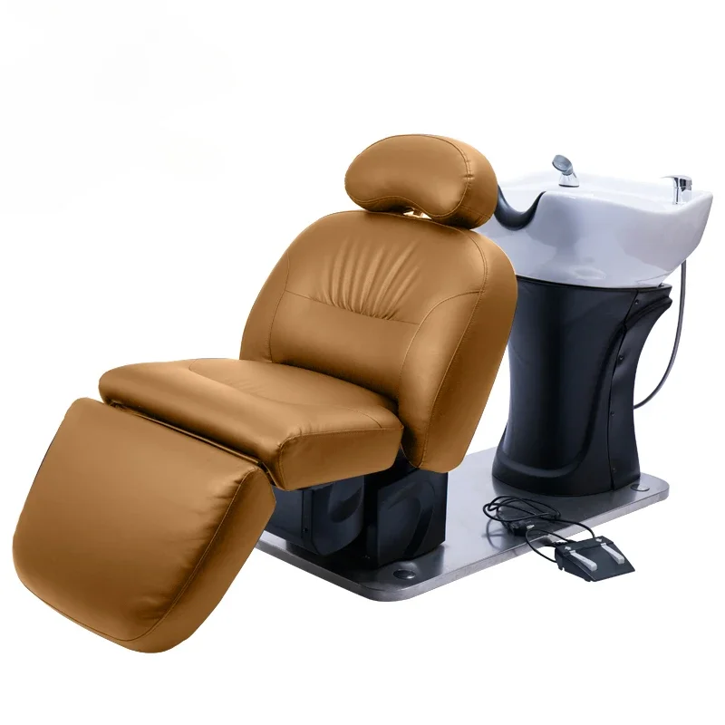 Electric Shampoo Chair Backwash Unit Bowl Hairdressing Sink for Spa Beauty Salon Equipment