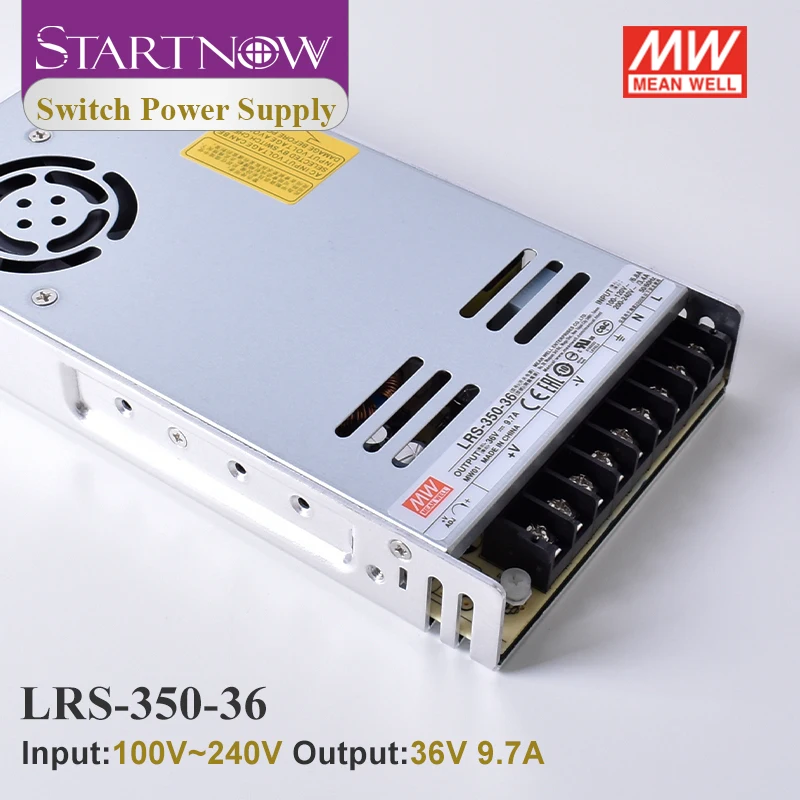 Startnow LRS-350-36 Switch Power Supply for Laser Controller Original MW Taiwan Meanwell Switching Power Supply 24V 36V 48V 350W