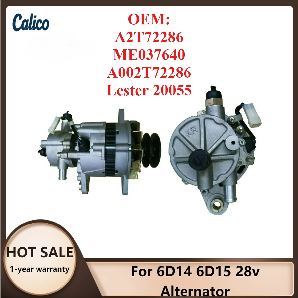

Exclusive Production Suitable for 6D14 6D15 28v Alternator A2T72286 ME037640 A002T72286 Lester 20055