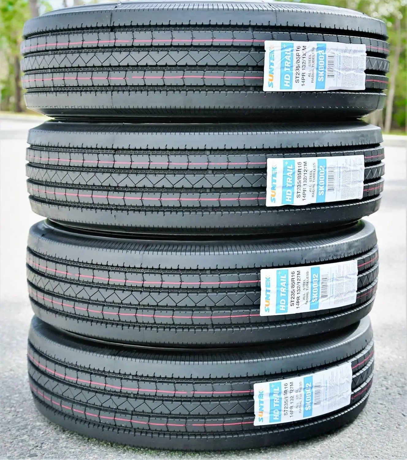 Set of 4 Trailer Radial Tires-ST235/85R16 235/85/16 235/85-16 132/127M Load Range G LRG 14-Ply BSW Black Side Wall