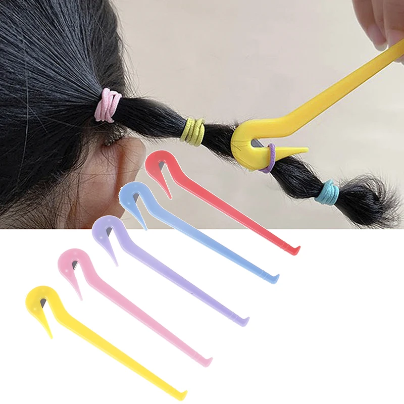 5 Stück Haargummis mit Schneidefunktion für Mädchen, DIY Styling Haarbänder Schneidewerkzeug