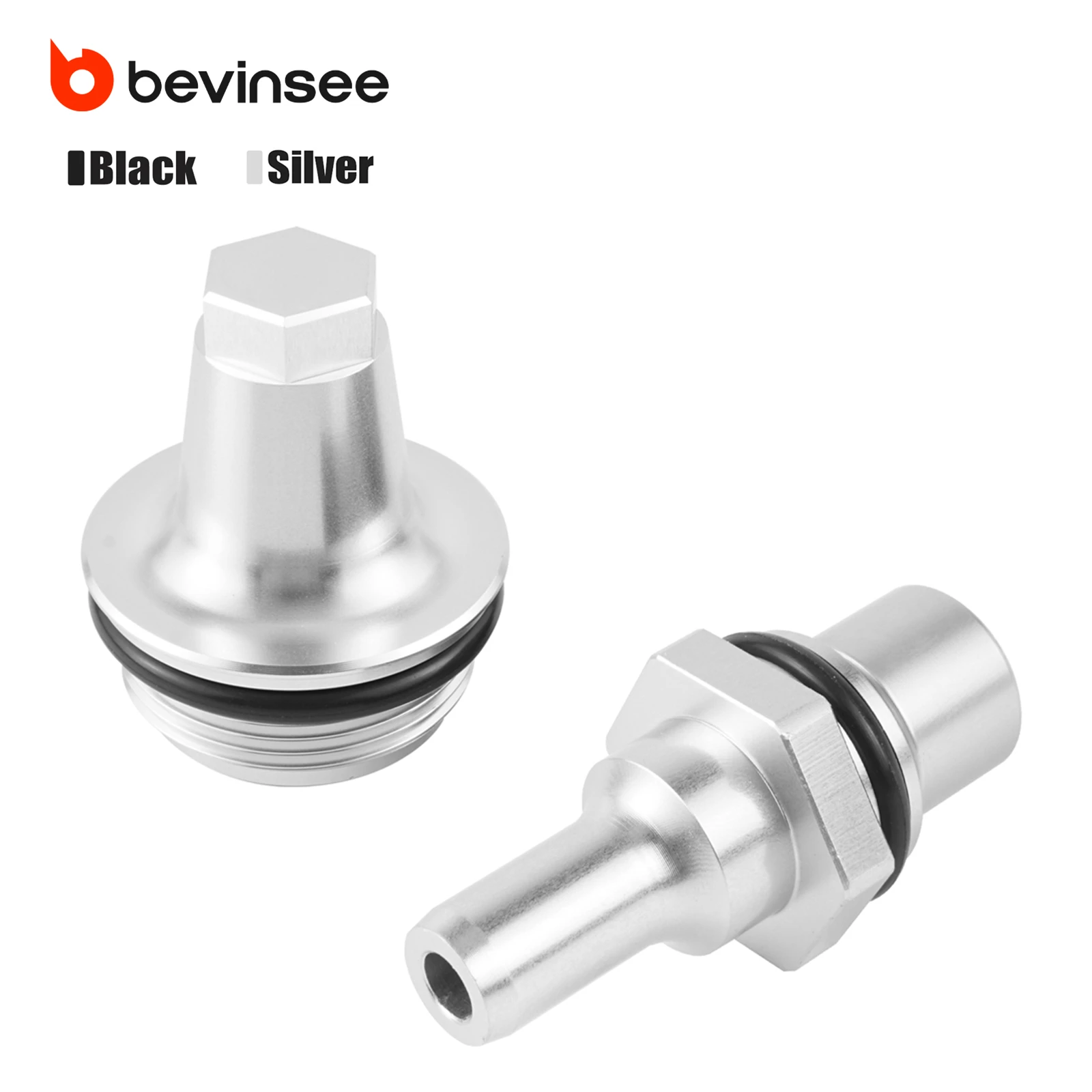 

BEVINSEE Aluminum PCV Valve & Cover Kit for BMW N54 E90/E91/E92/E93 335i,E82/E88 1M 135i,E60/E61 535i,F1/F2 740i,X6 E71,Z4 E89