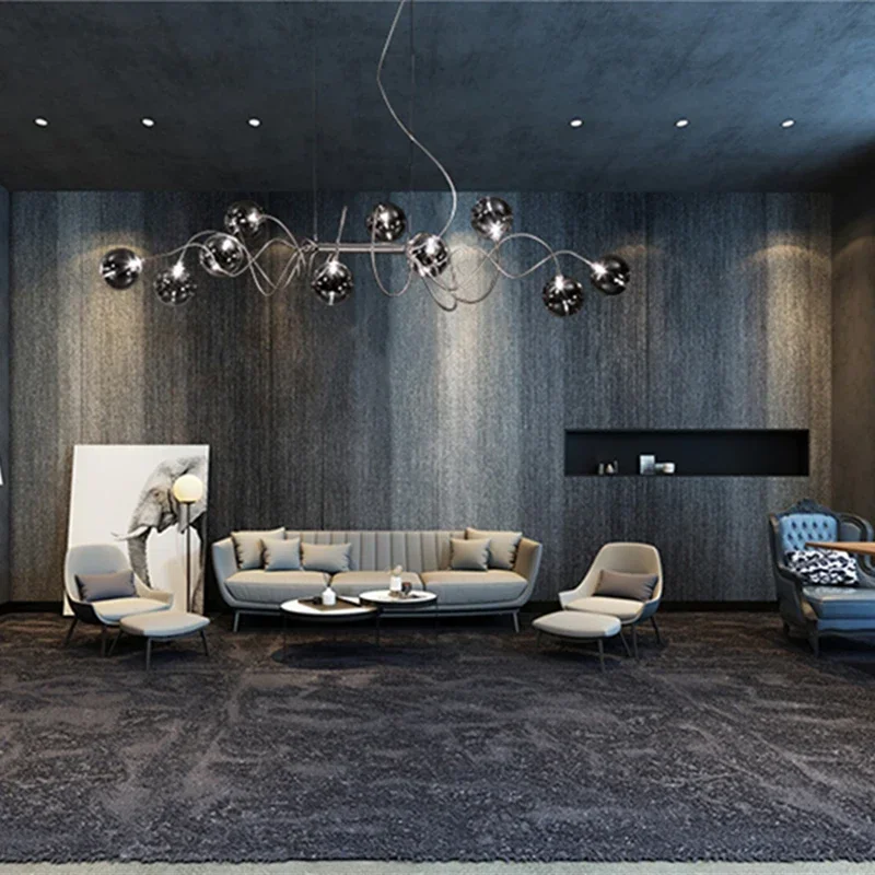 الشمال متعددة رؤساء ماجيك فول قلادة مصباح للمطبخ الطعام غرفة نوم كروم الجسم الثريا اثنين من ظلال الزجاج المتاحة