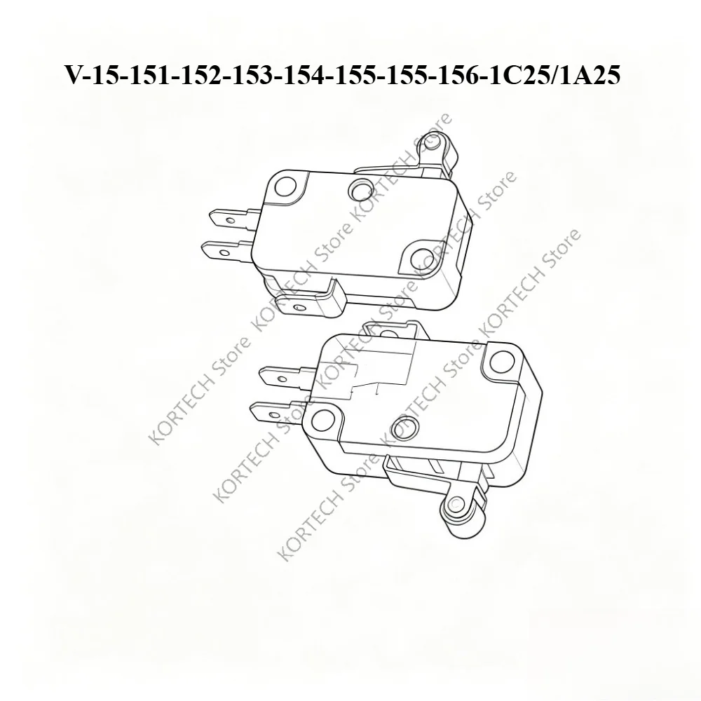 10PCS/Lot  V-15-151-152-153-154-155-155-156-1C25/1A25 Small travel limit micro travel point switch 3 pin 15A
