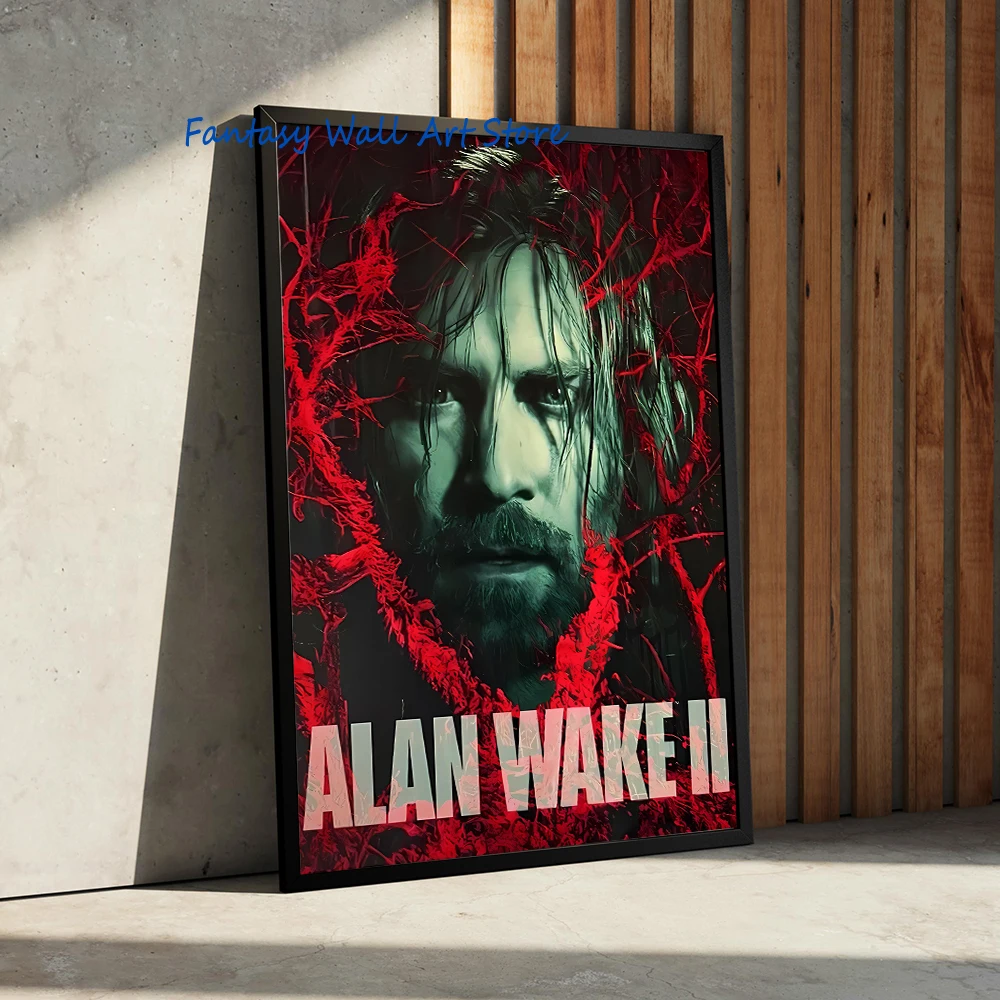 Video Game Alan Wake 2 Survival Horror Gaming Poster Horror Gaming Home Canvas Printing Wall Pictures Gamer Gift Aesthetic Decor