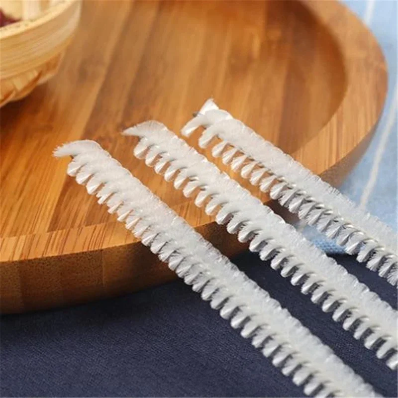 Nylon Spiral Brushes for Straws Glasses Keyboards Jewelry Stainless Steel Feeding Bottle Cleaning Brush High Quality Clean Tools