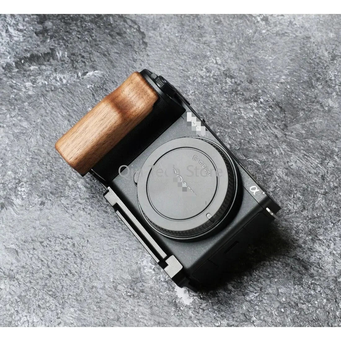 ไม้มะเกลือเบิร์ชวอลนัทมือจับปล่อยเร็วแผ่นยึดรูปตัวแอลสำหรับ Sony ZV-E10 II M2อุปกรณ์ถ่ายภาพที่จับกล้องถ่ายรูป