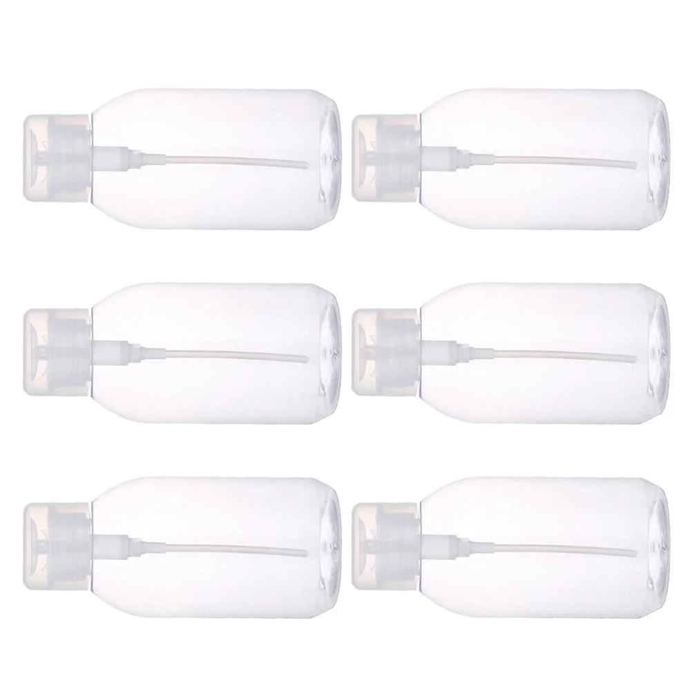 

6 Pcs Water Bottle Travel Spray Bottles Tops Shampoo Refillable Makeup Remover Container Automatic