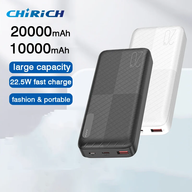 

Large Capacity 20000mAh Power Bank PD20W Fast Charge External Spare Battery 10000mAh Powrbank For iPhone 15 14 13 Samsung Xiaomi