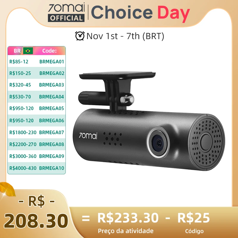 70mai M200 Controle de Voz 1080P 130FOV Wifi 70mai Carro DVR Gravador de Carro Gravador Automático Wifi Monitor de Estacionamento