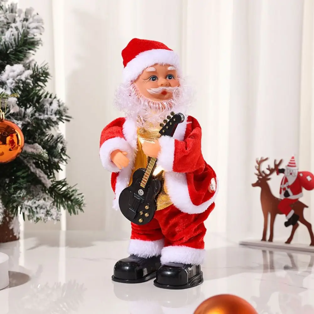 Funny Standing Santa Claus Decorations Electric with Music Xmas Tree Ornament Santa Claus Twerking Figurine Gifts