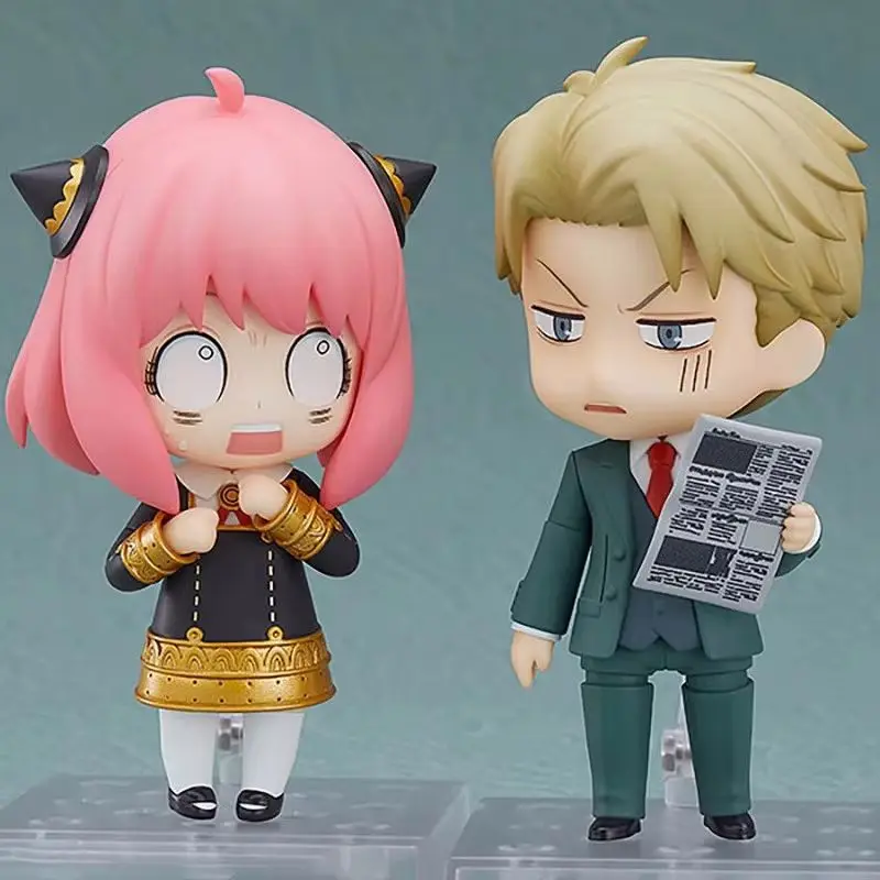 Spy X Family Anya Forger Family Action Anime Figure Kawaii Chibi Pvc Interchangeable Face Model Collectible Desktop Toy Gift