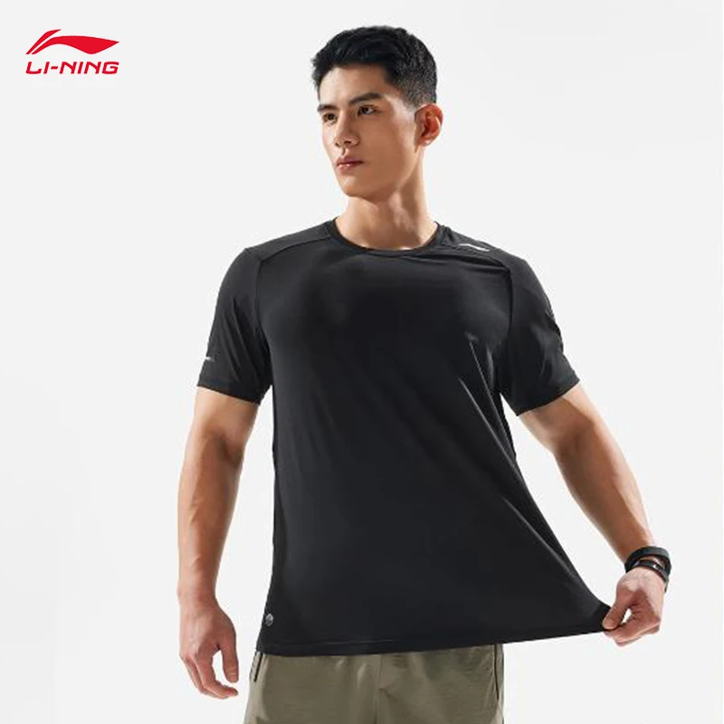 

LI-NING Fitness Series Men's LN BACTERIA PROOF and LN FAST DRY Short sleeved cool T-shirt ATSV395