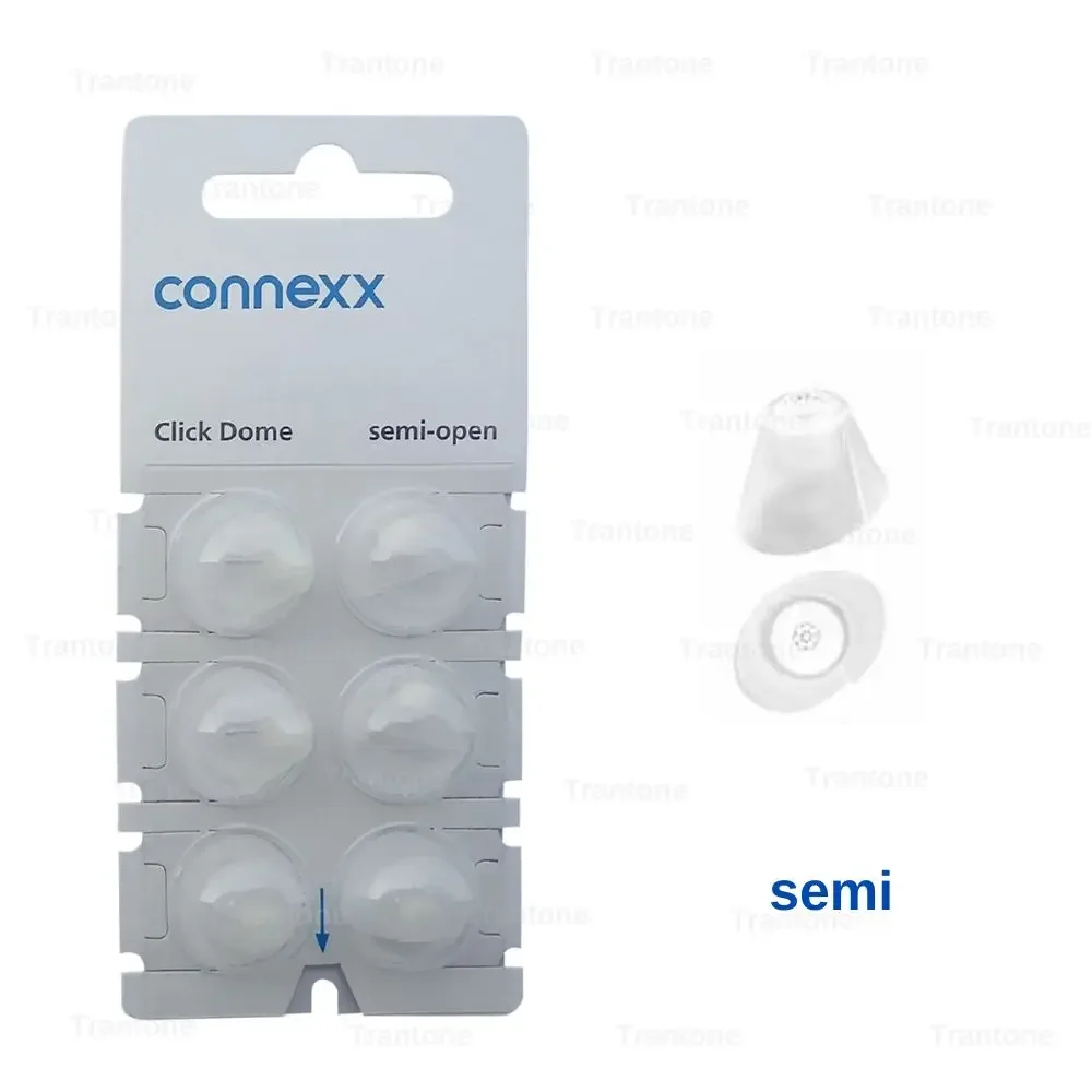 6Pieces Signia Click Connexx Sleeve Original Silicone Ear domes ,for Siemens Signia Rexton CIC ITC and RIC Model Hering Aids