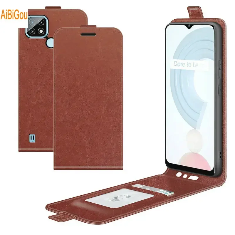 

Чехол-книжка для OPPO Realme C21, C, 21, 8 Pro, 8i, GT NEO 2, 2T, кожа, с вертикальным отделением-бумажником, мягкий чехол-книжка для Realme C21, C11, C15, C17