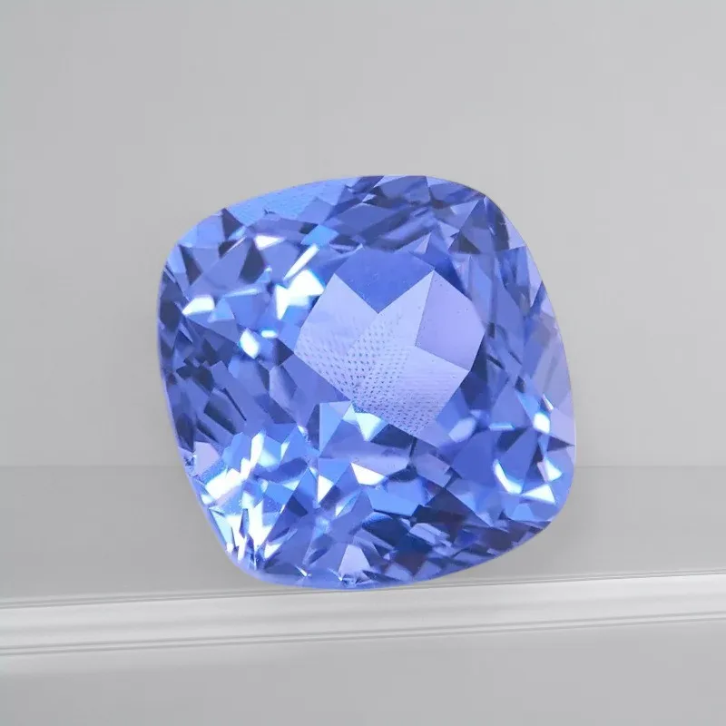 Lab Grown Sapphire Cushion Shape cornflower Color for Charms jewelry making DIY Ring Necklace Earrings Main Material Certificate
