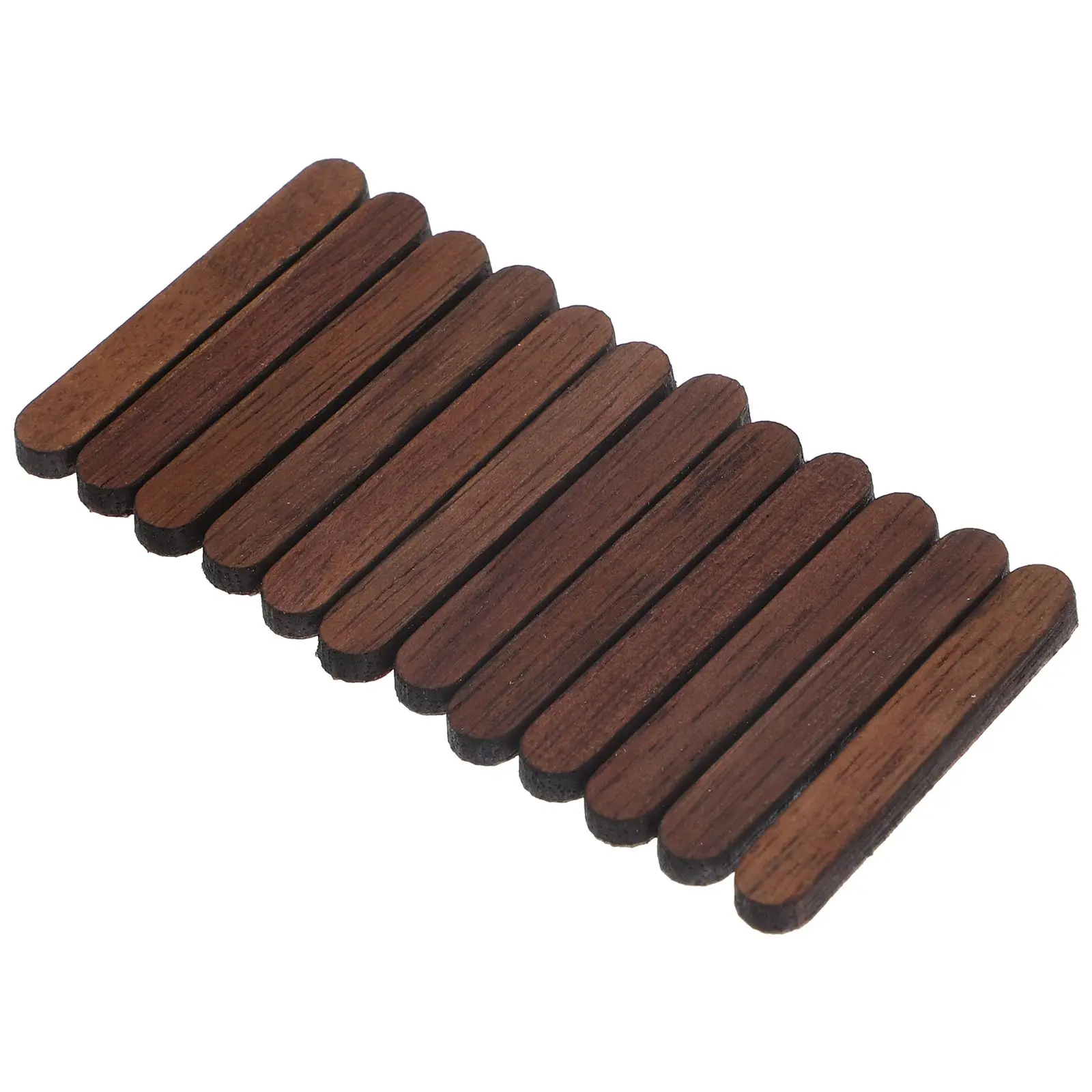 

12 Pcs Simple Wall Clock Pointers Wooden Blank Hour Markers for DIY Vertical Bar Accessories Repair Tools Clock Decor