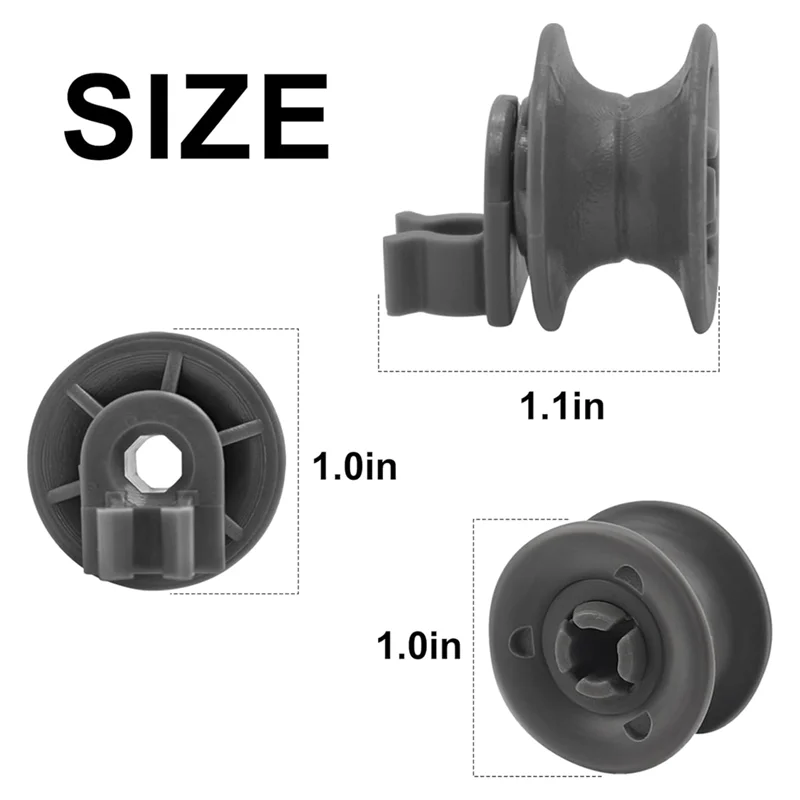 ABNM 12er-Pack 4581DD3002A obere Geschirrkorb-Rollenräder für Geschirrspüler-Teile, Zubehör für Geschirrspüler, Ldf6920st, Ldf6920bb