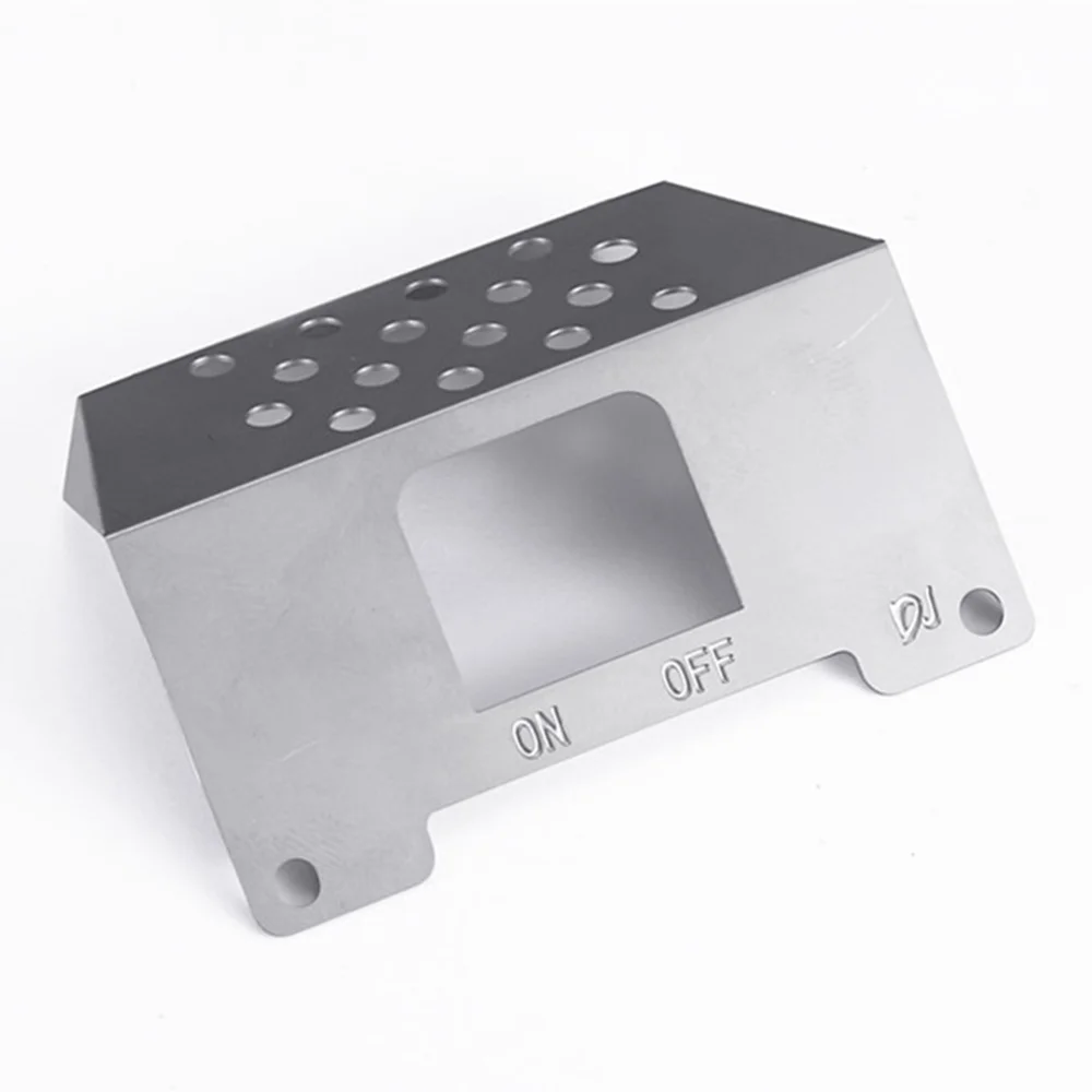 YSUN-para WPL D12 1/10 RC camión coche actualizaciones piezas Metal chasis armadura eje Protector placa accesorios de decoración