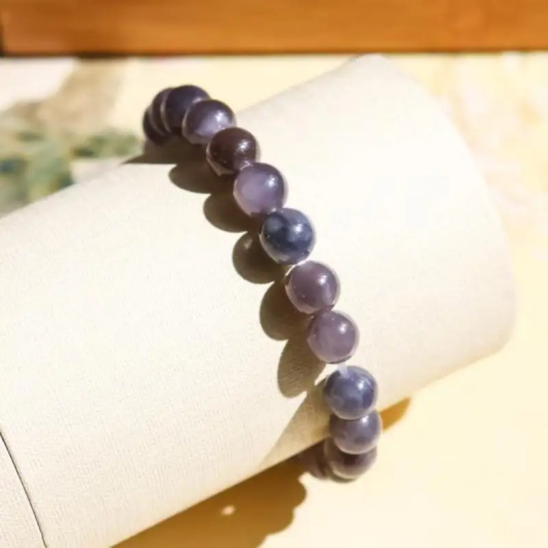 Natural Nephrite Purple Jade Bracelet Women Healing Gemstone Fine Jewelry Genuine Chinese Hetian Jades Beaded Bracelets Bangles