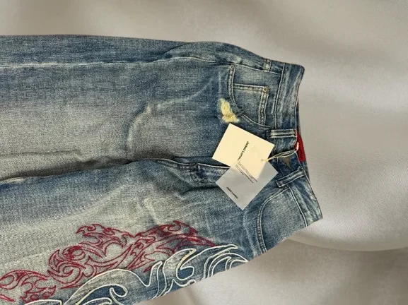 

American retro jeans loose casual Y2K men's high street retro hip-hop fashion clown couple wide leg pants for street wear