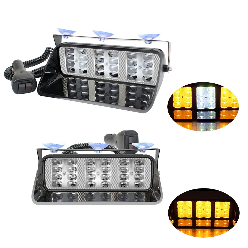 

LED Dash Strobe Light Fit For most vehicles with interior windshield mounting and 12 V DC cigar lighter socket power system