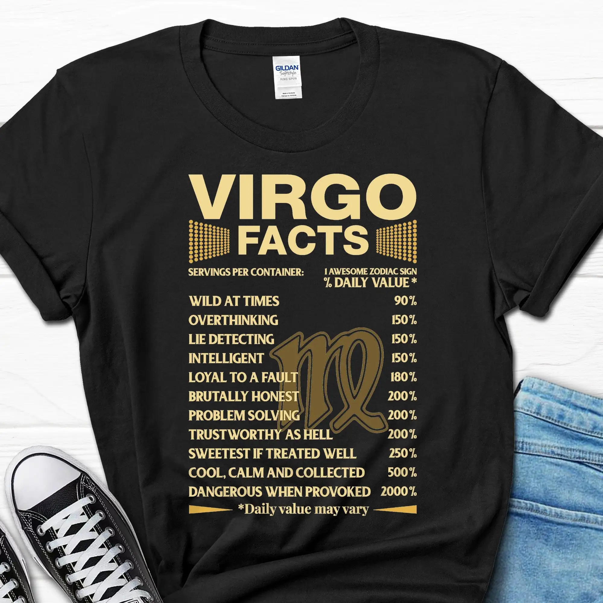 Virgo Facts Birthday Funny T shirt Zodiac Sign Humor for Women Girl Personality B day Present Her