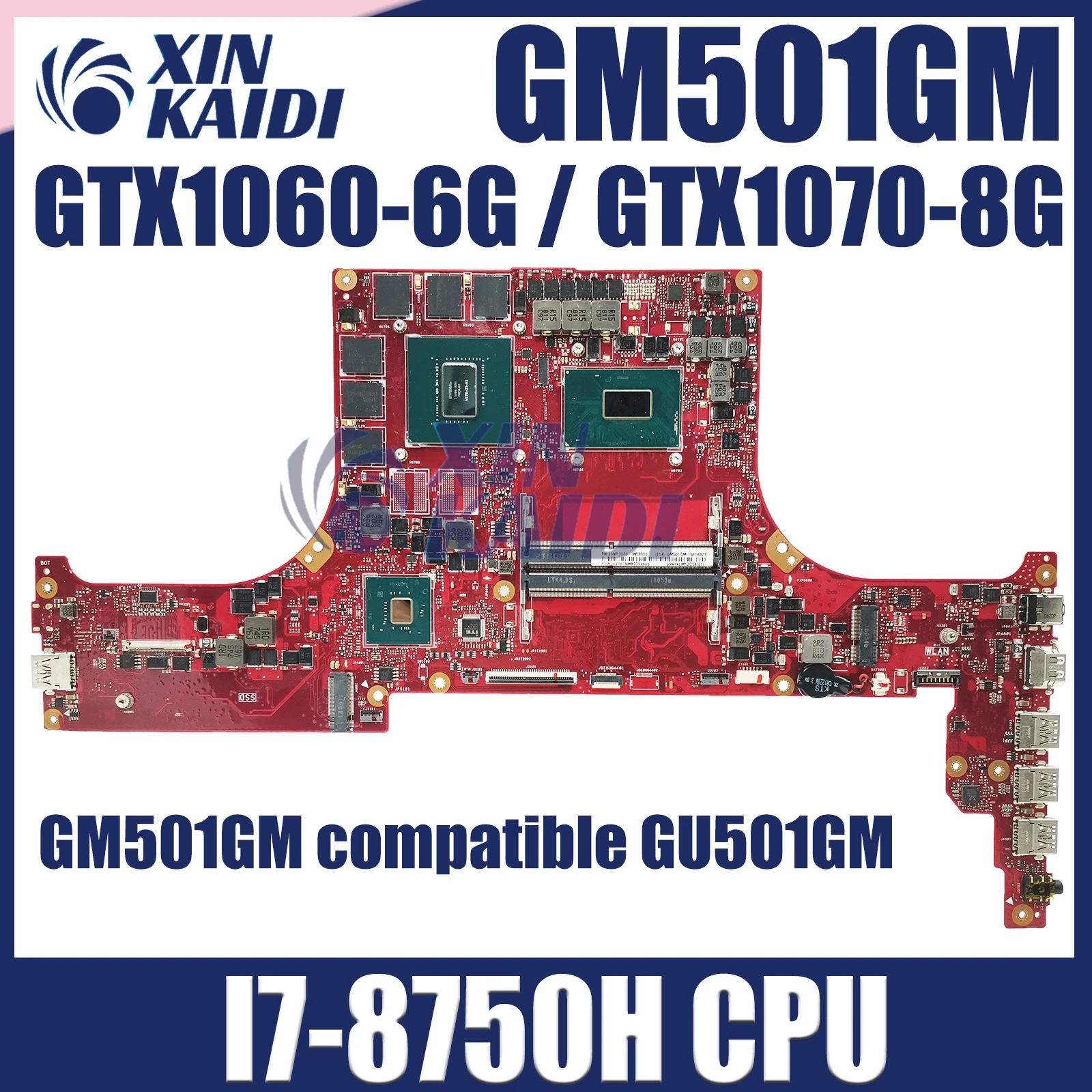 

GU501GM GM501GM материнская плата ASUS ROG Zephyrus GU501GS GM501GS материнская плата для ноутбука W/ I7-8750H GTX1060 GTX1070 100% протестирована
