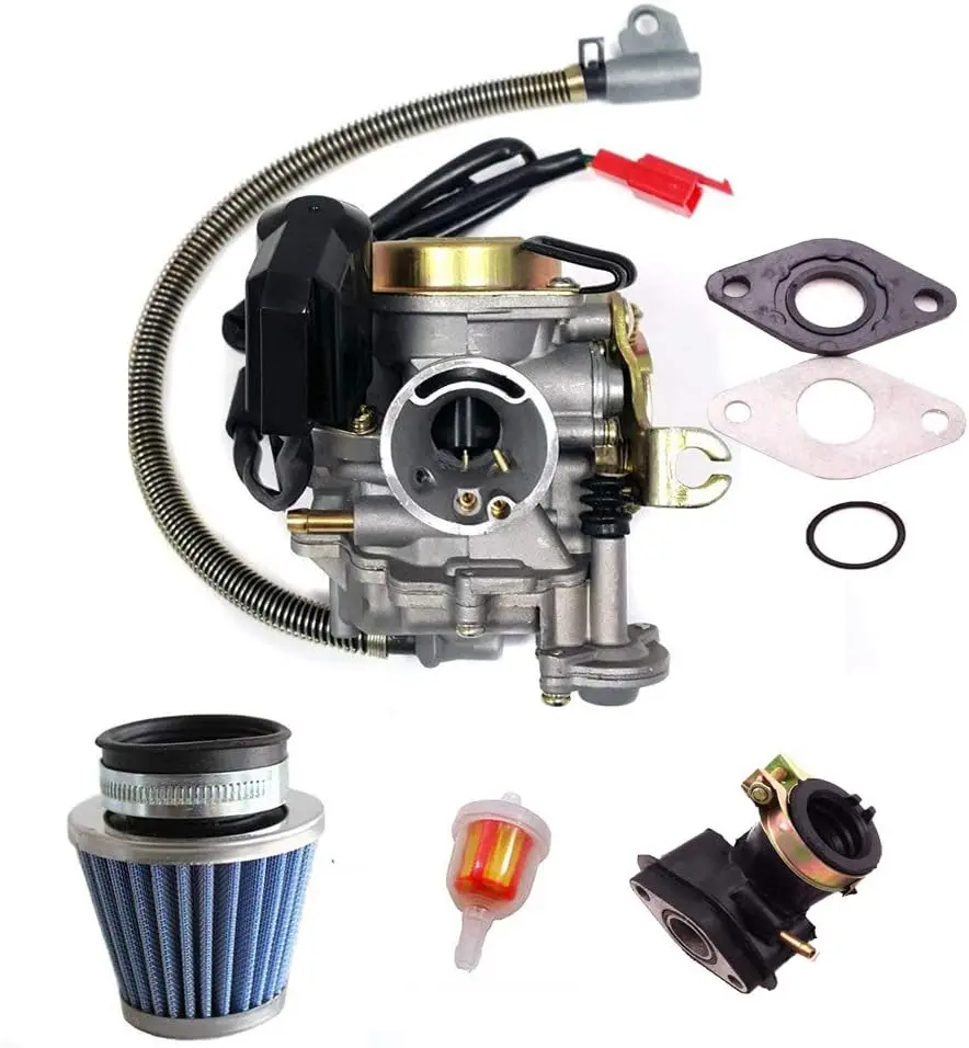Carburador de 50cc, 4 Tiempos, GY6, Alto Rendimiento, 139QMB, para Scooter/Moped Gy6 de 50cc/49cc, Motor PD18J con Sistema de Combustible y Aire