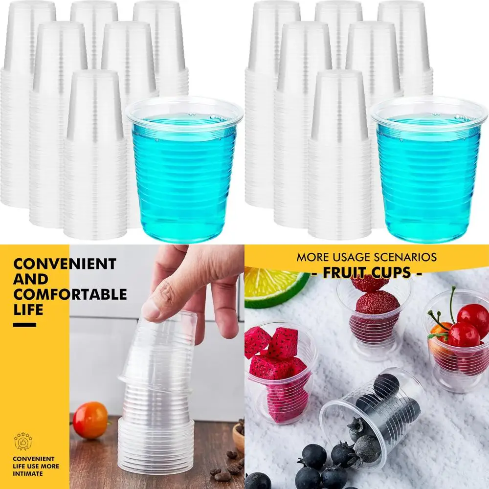 

3 oz Clear Plastic Cups, 2000 Pack Disposable Cups for Parties, Ideal for Weddings, Holidays & Events