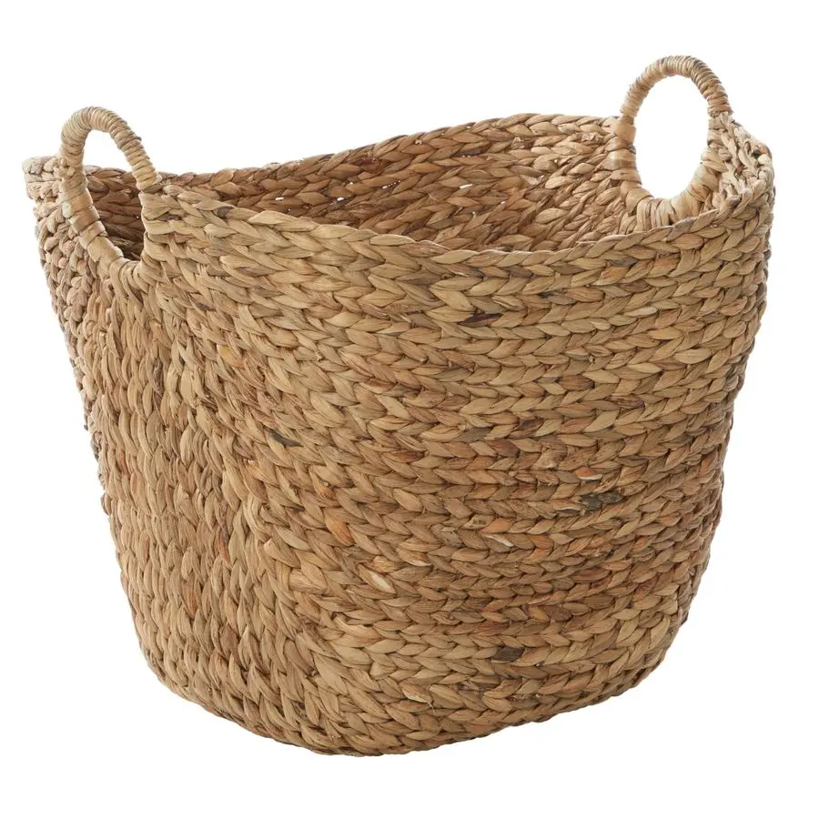 

Seagrass Handmade Decorative and Functional Storage Basket Large Woven Basket Organizer with Ring Handles, Basket for Storage 20