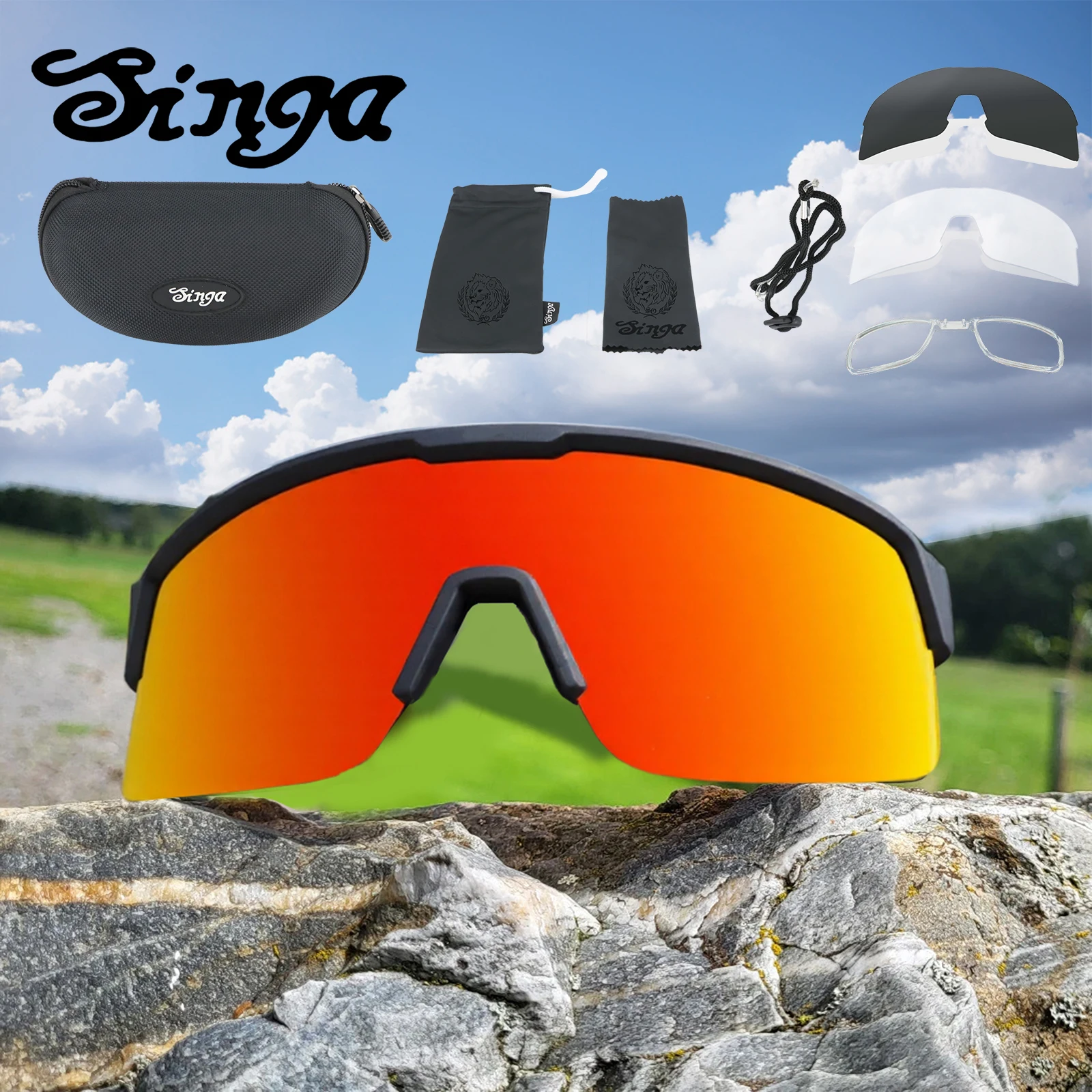 

Polarized Cycling Goggles Women Men Bicycle Eyewear Singa Road Bike Protection Glasses Windproof Outdoor Sport Sunglasses