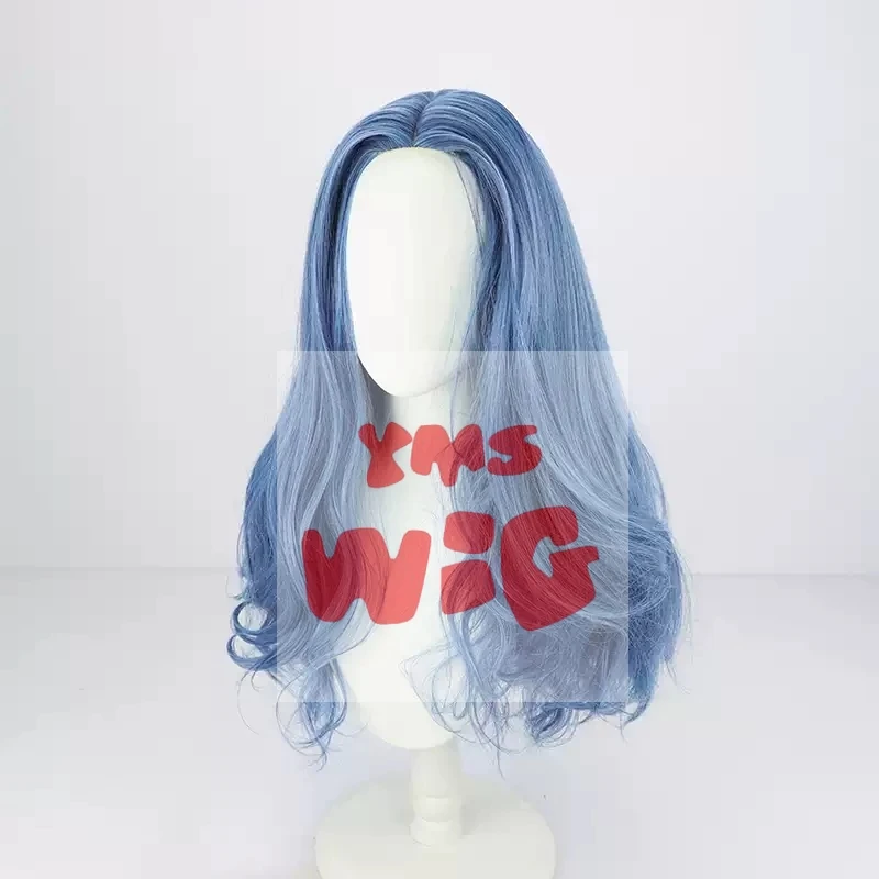 Die Hexe Ranni Cosplay Perücke Blau Hitzebeständige Synthetische Party + Perückenkappe