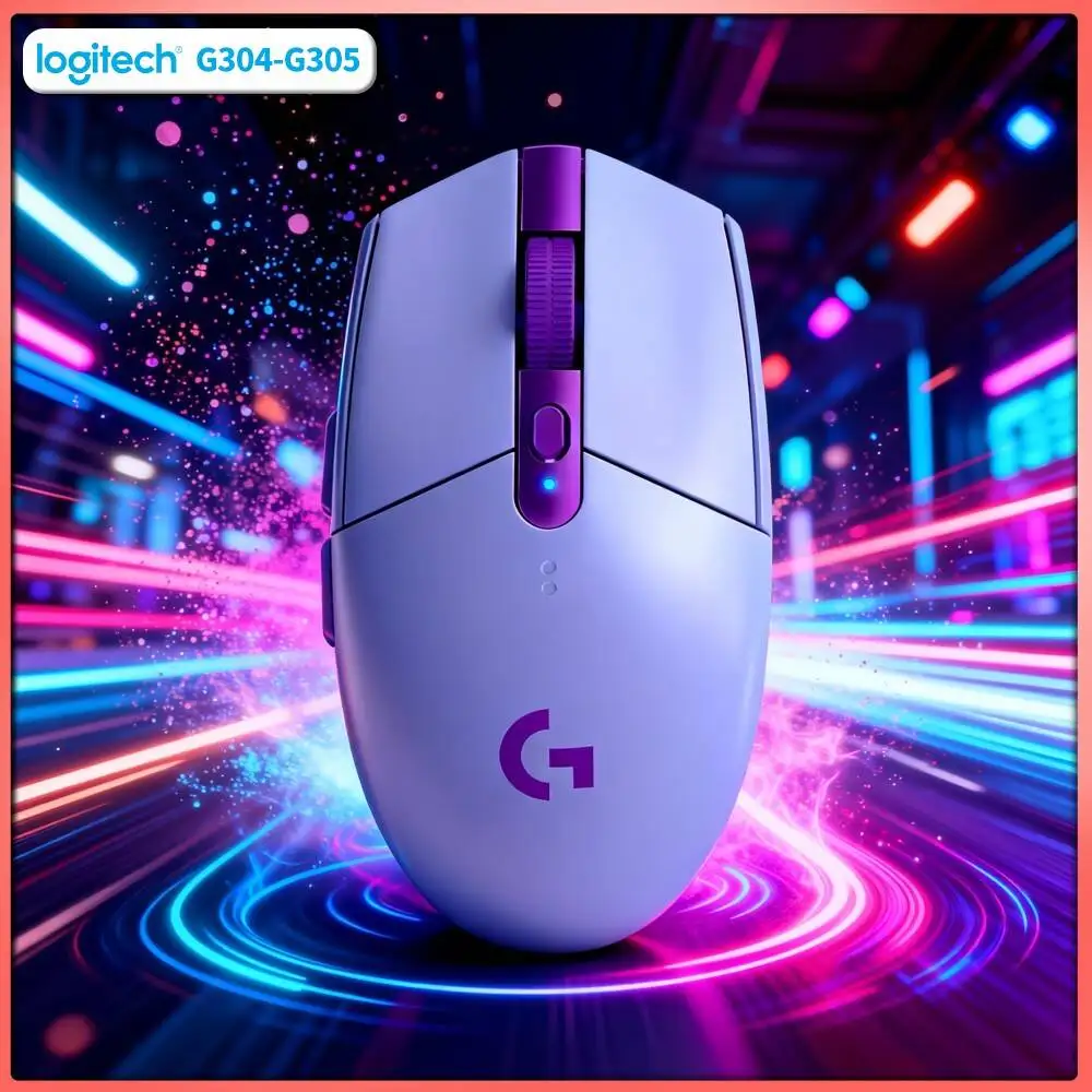 Wireless G305 Mouse for PC Mac Gamers, 12000 DPI HERO Sensor, 6 Programmable Buttons, 250h Battery, Logitech Accessory