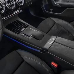 Alcantrara Overlay Car Interiors Central Panel Armrest Lid Gear Knob Cover For Mercedes Benz A-Class W177 CLA C118 2020-2024