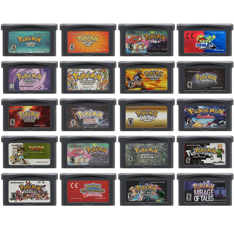 GBA Game Cartridge 32 Bit Video Game Console Card Pokemon Series Ultraviolet Top Secret Team Training Mirage of Tales