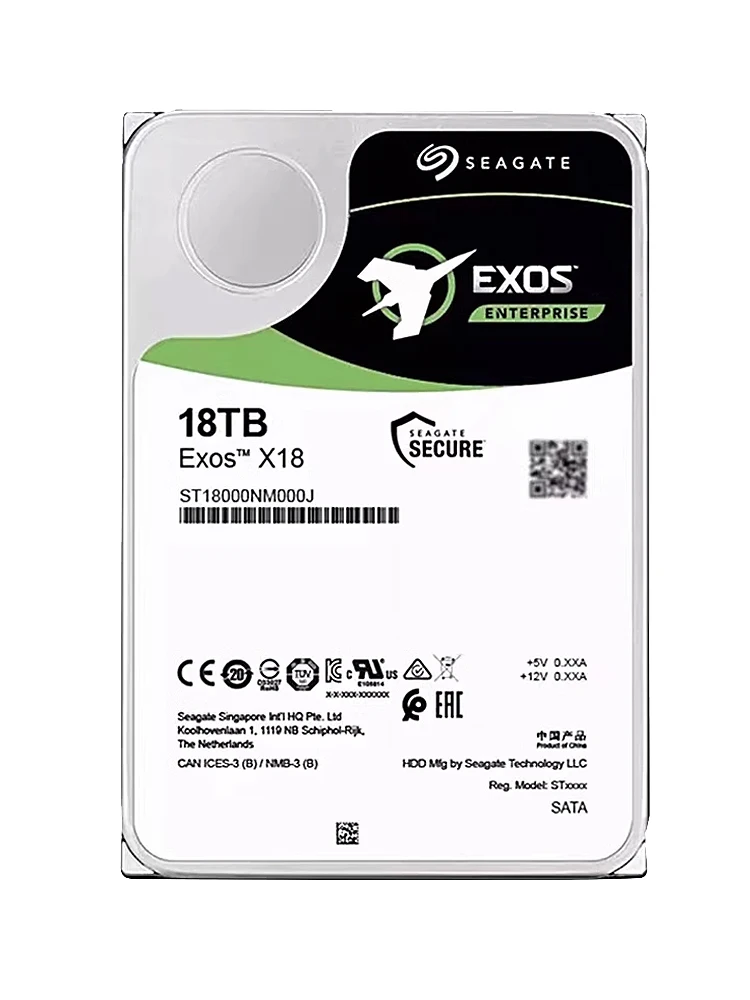 

NEW Sea-gate 18TB HDD Exos X18 ST18000NM000J 7200 RPM SATA 6Gb/s 256MB Cache 3.5-Inch 18T Enterprise Server PC Hard Disk Drive