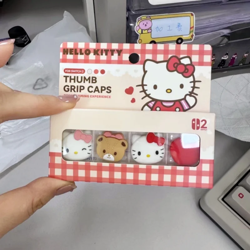 

Cartoon Kitty Pom Pom Purin Cinnamoroll Hangyodon Protective Cap Silicone Button Cover Game Handle Decor Peripheral Toy Gifts