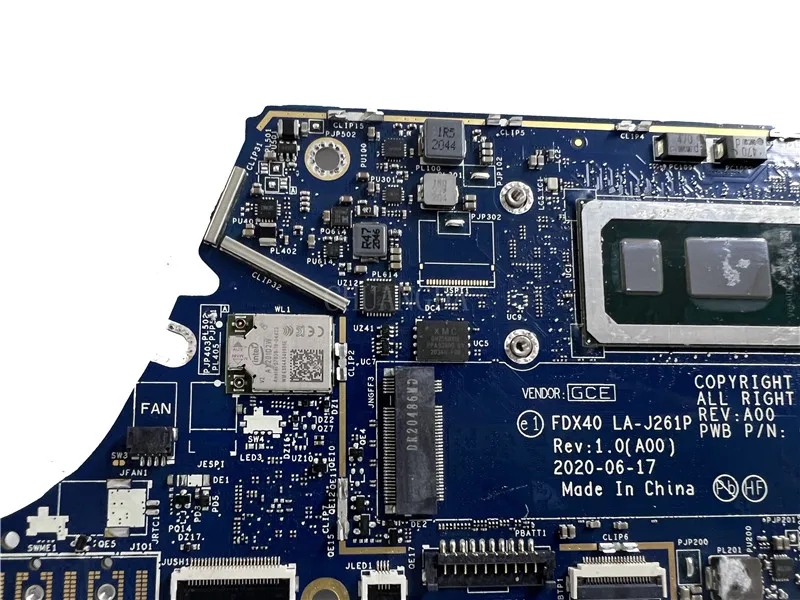 Imagem -02 - Placa-mãe Portátil para Dell Latitude La-j261p Dell Latitude 7310 7410 Notebook Mainboard 0rcdy9 00gyv1x 0xf8wr 04j6cm i5 I710th Ram gb 16 gb 32gb