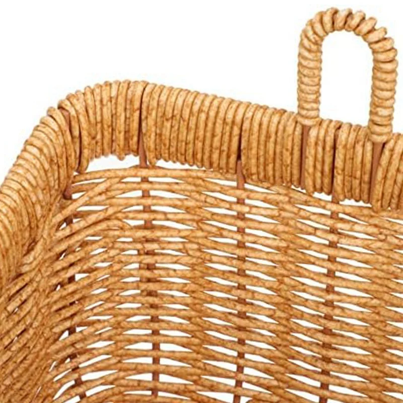 Cesta de almacenamiento de ajo y jengibre, organizador de artículos diversos, cesta de montaje en pared, cesta de ajo de mimbre B