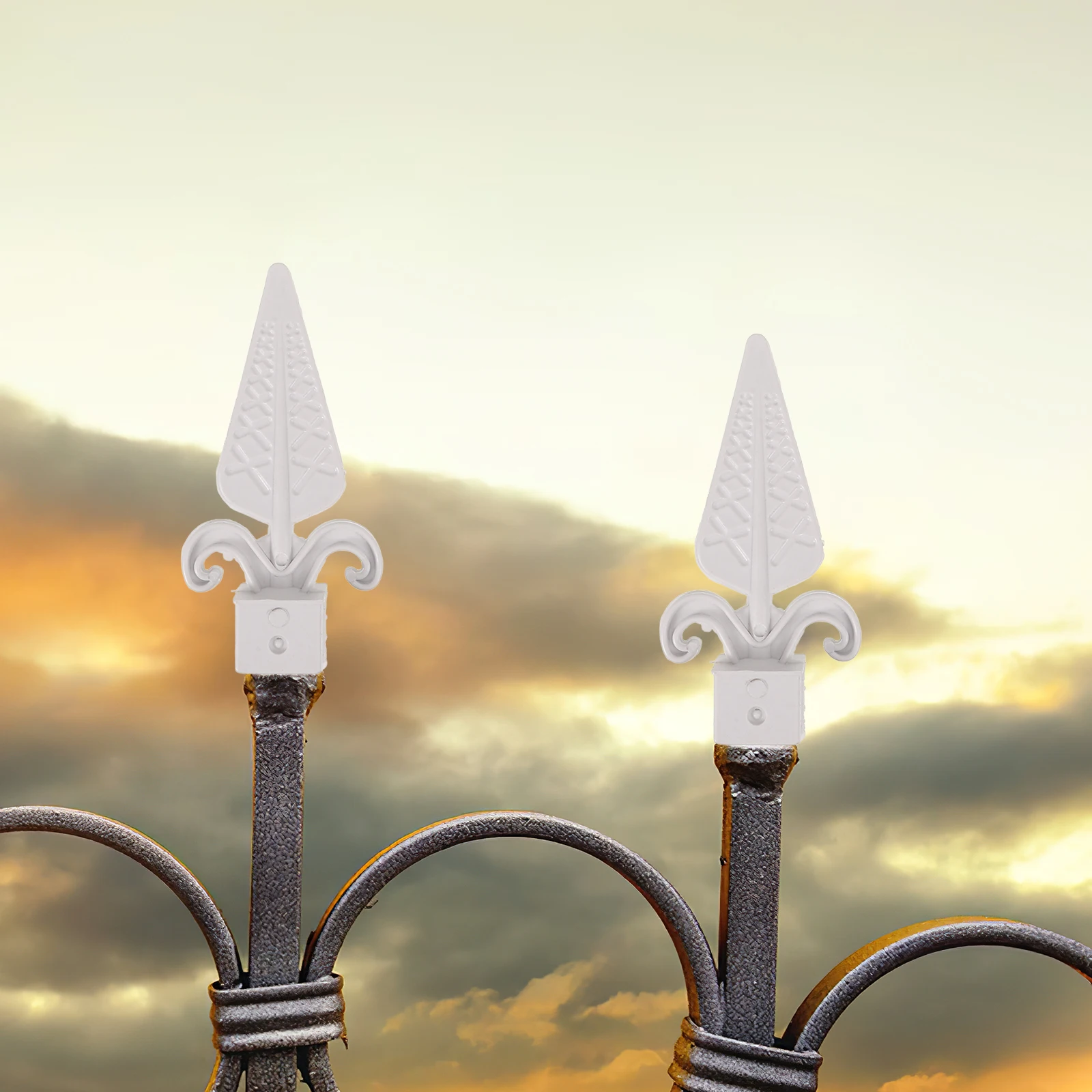 

10pcs Finial Garden Topper Pointed Decorative Post Finials Durable Plastic Gate Yard Decorations Outdoor Fence Accessories